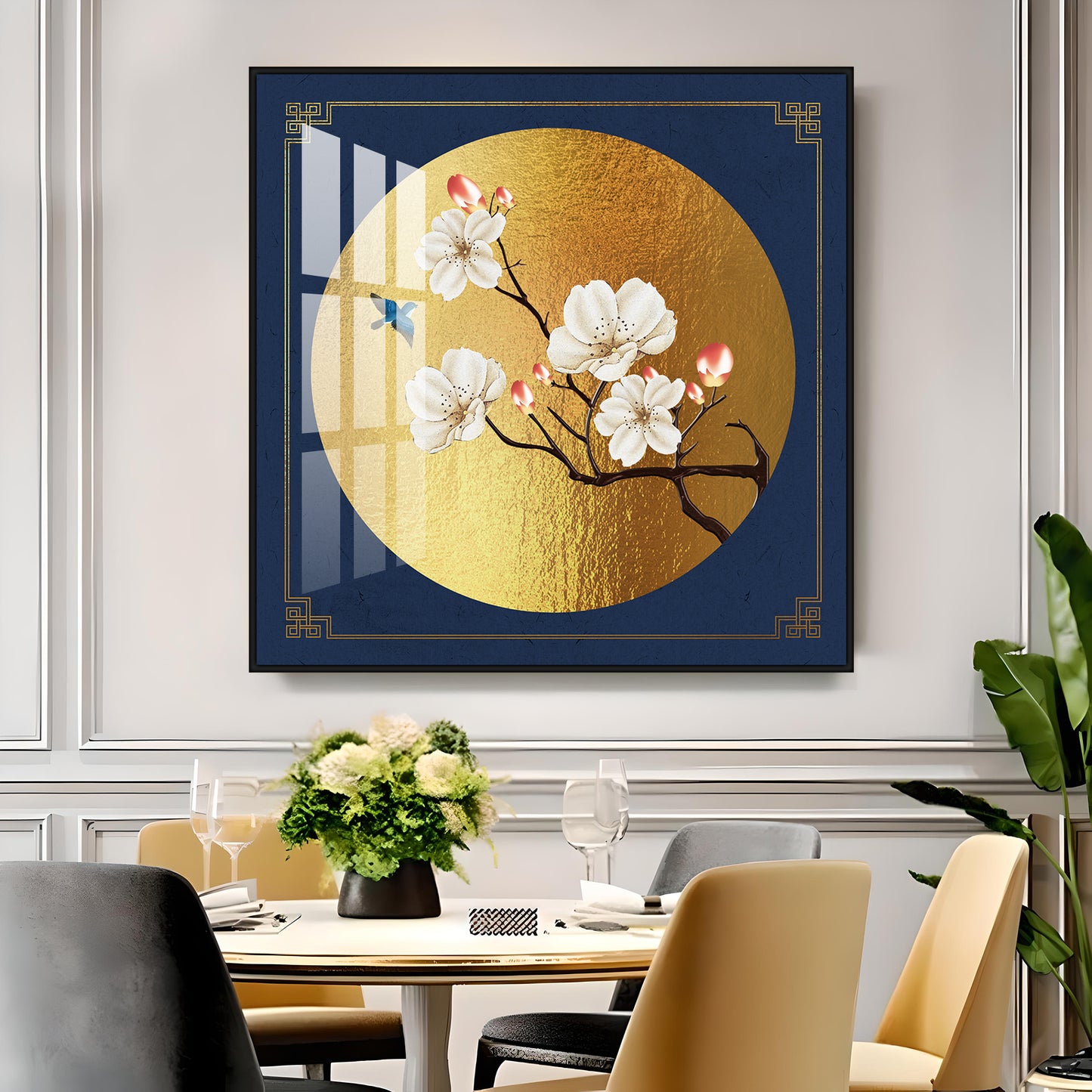 The Blooming Elegance Premium Acrylic Square Wall Art