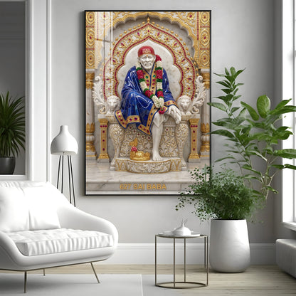 Om Sai Ram Premium Acrylic Vertical Wall Art