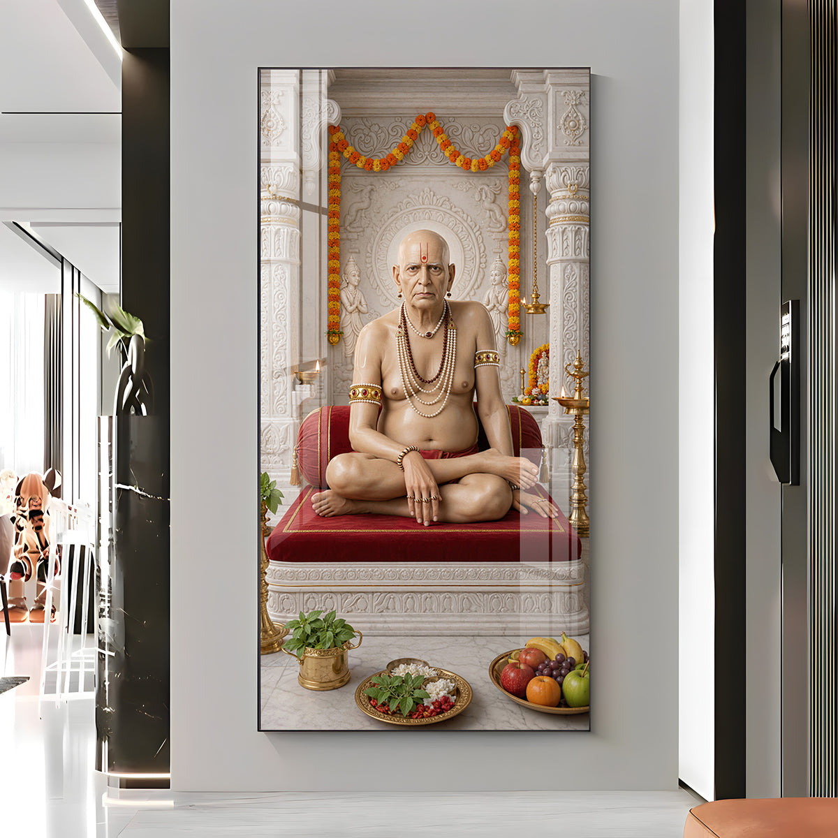 Swami Samarth Premium Acrylic Vertical Wall Art