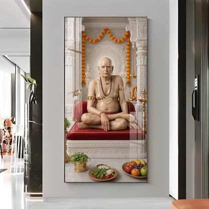 Swami Samarth Premium Acrylic Vertical Wall Art