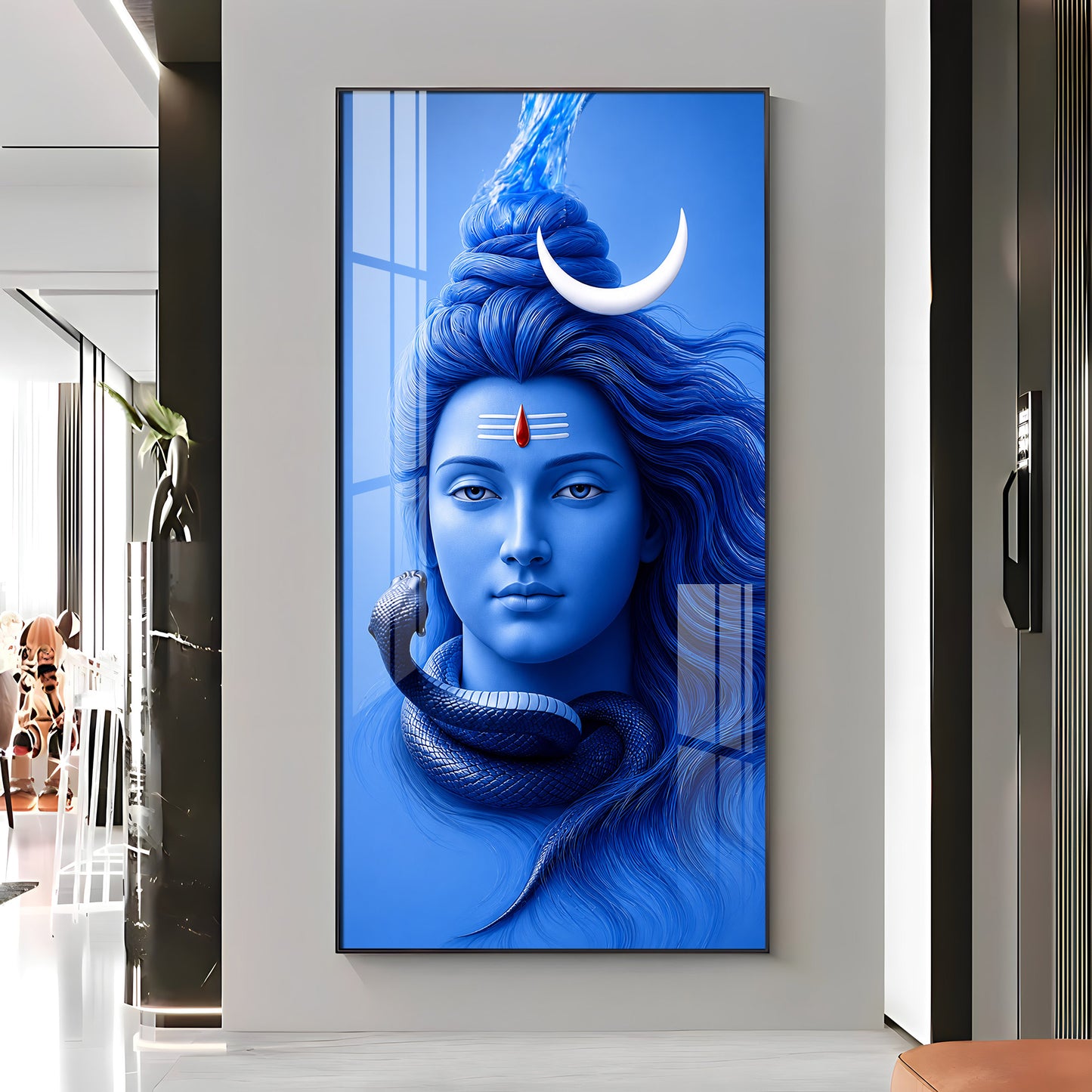 Divine Shiv Premium Acrylic Vertical Wall Art