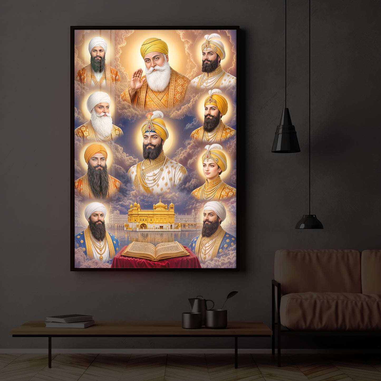 Guru's Essence Modern Luxury Backlight Vertical Wall Art