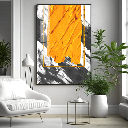 Vivid Strokes Of Sunshine Premium Acrylic Vertical Wall Art