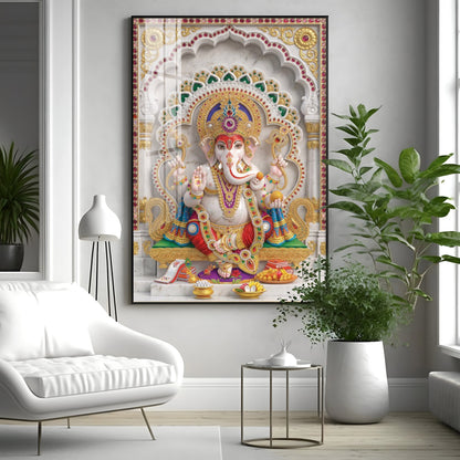 Mangal Murti Ganesh Ji Premium Acrylic Vertical Wall Art