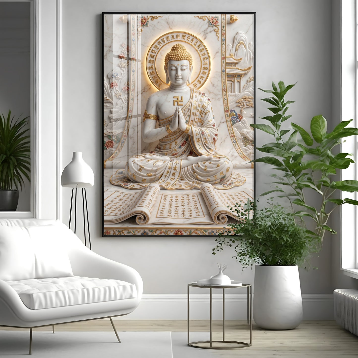 Lord Hanuman And Shivji Premium Acrylic Vertical Wall Art (Copy)