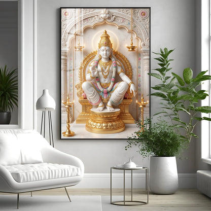 Ayyappa Swamy Premium Acrylic Vertical Wall Art