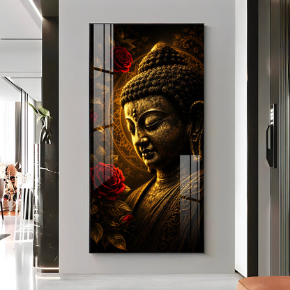 Beautiful Divine Buddha Premium Acrylic Vertical Wall Art