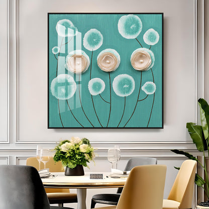 Poppy Flowers Premium Acrylic Square Wall Art