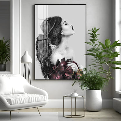 Charm Of Modern Girl Premium Acrylic Vertical Wall Art
