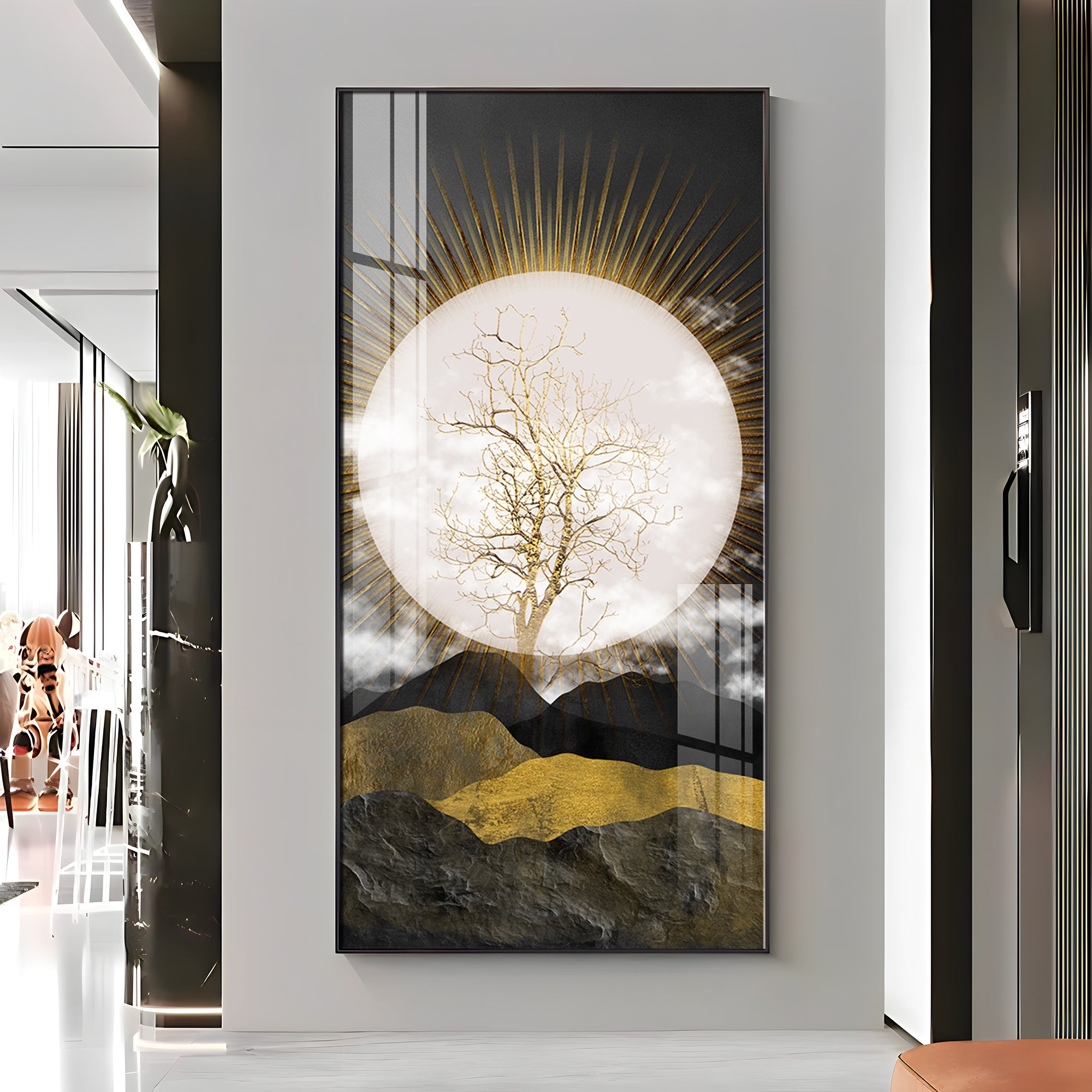 Full Moon Premium Acrylic Vertical Wall Art