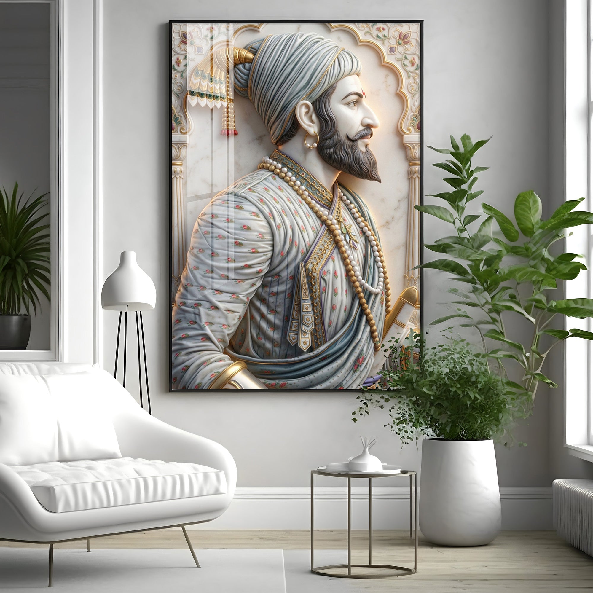 Raja Shivchatrapati Premium Acrylic Vertical Wall Art