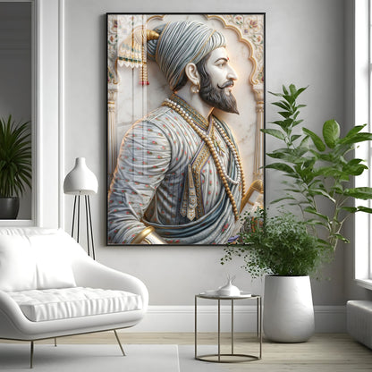 Raja Shivchatrapati Premium Acrylic Vertical Wall Art