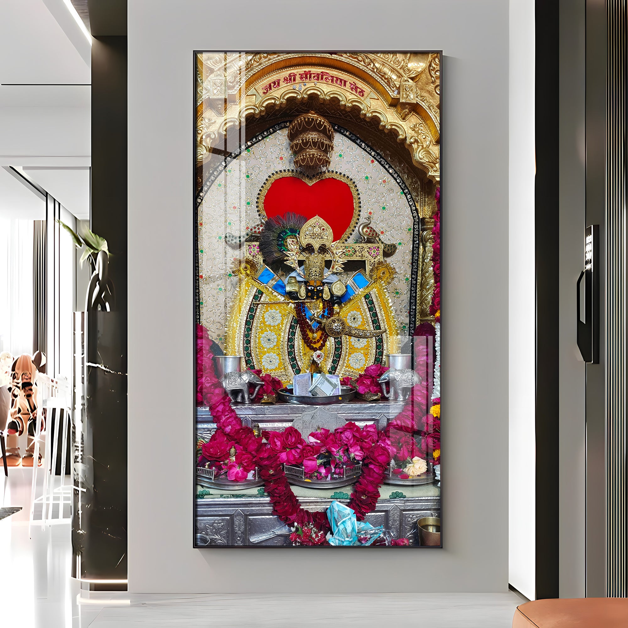 Shri Sanwaliya Seth Ji Premium Acrylic Vertical Wall Art