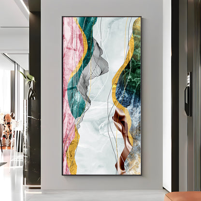 Celestial Marble Fusion Premium Acrylic Vertical Wall Art