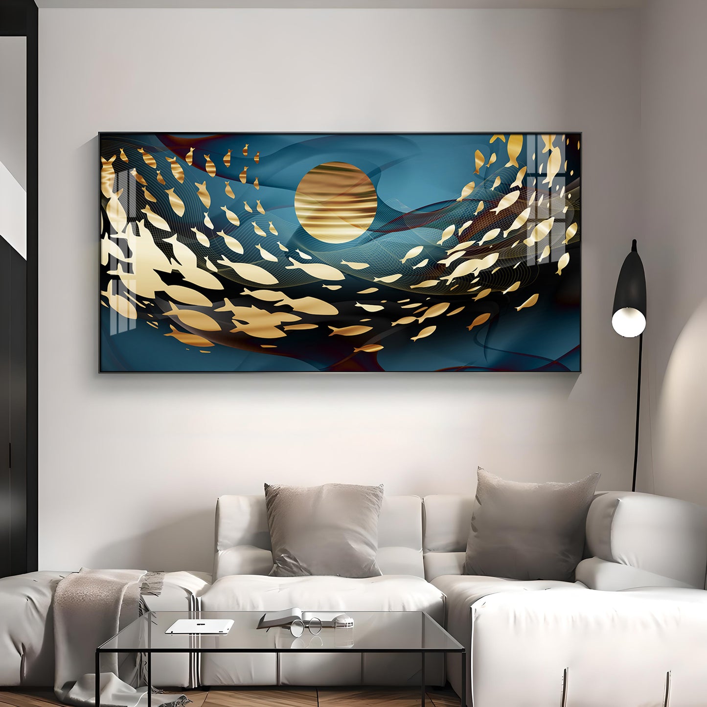 Koi Fish Premium Acrylic Horizontal Wall Art