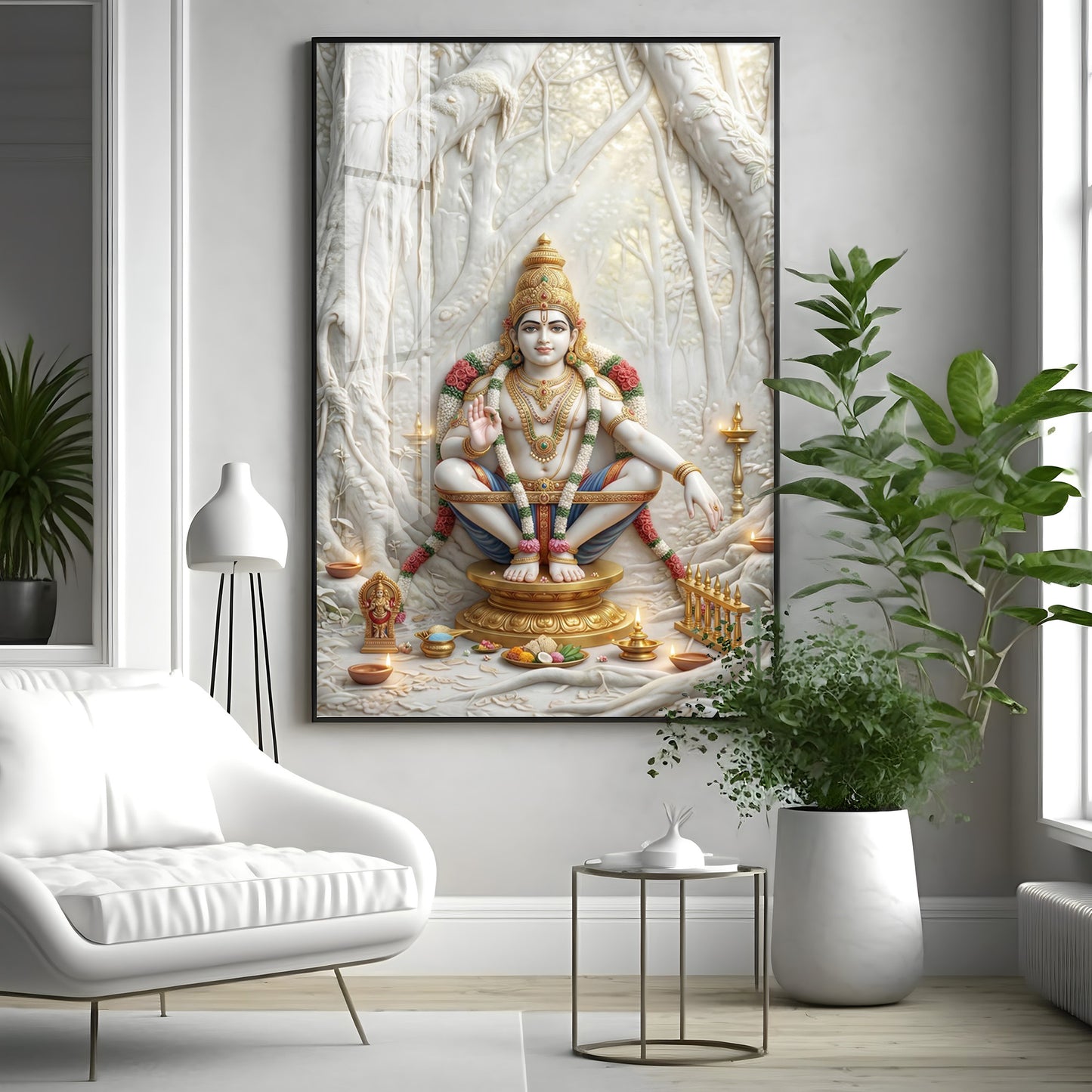 Ayyappan Bhagwan Premium Acrylic Vertical Wall Art