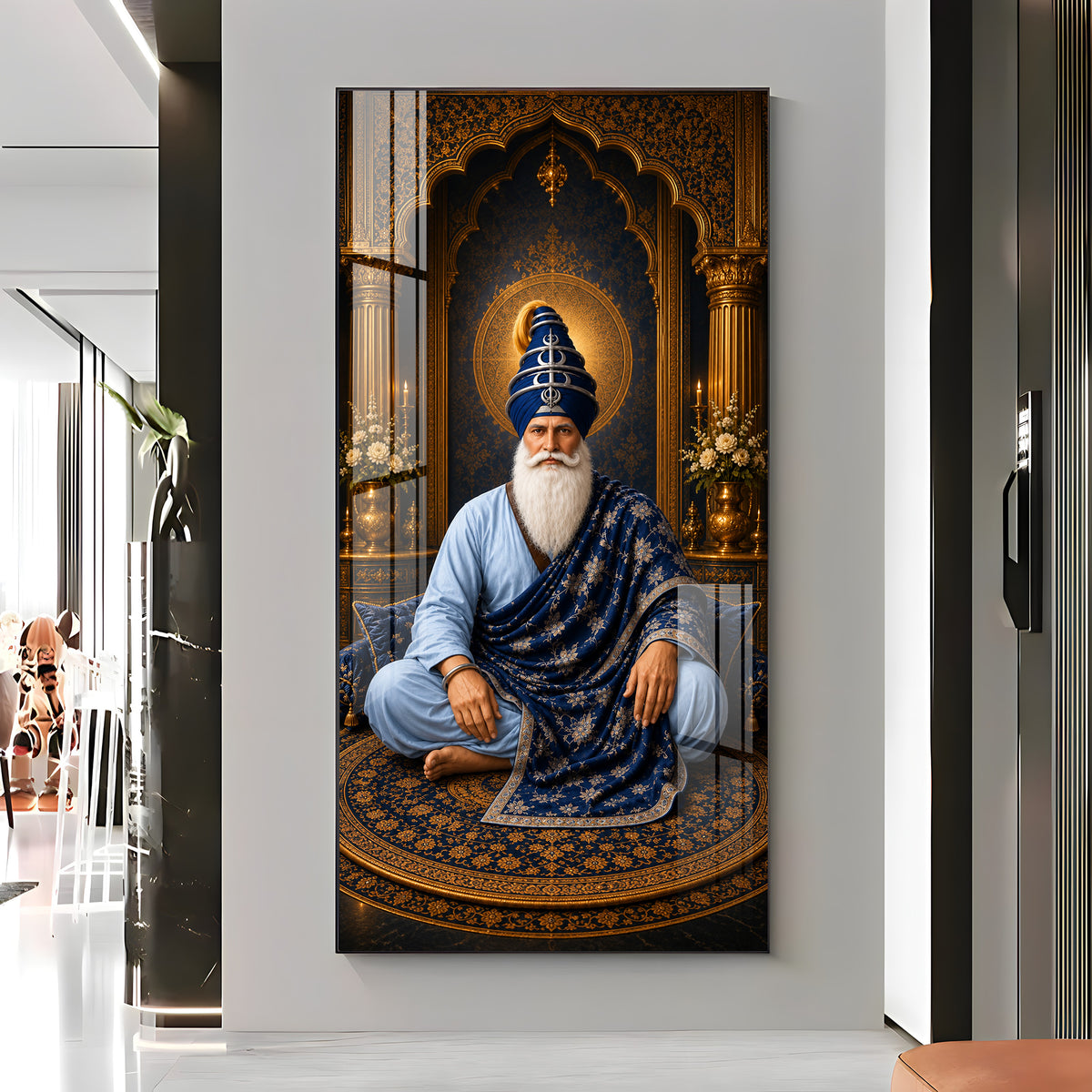 Spiritual Guru Hargobind Ji Premium Acrylic Vertical Wall Art