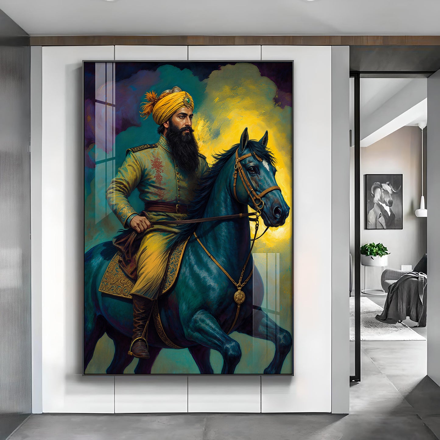 Sikh Warrior Premium Acrylic Vertical Wall Art