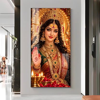 Maa Durga Blessings Premium Acrylic Vertical Wall Art