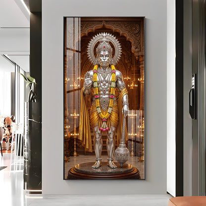 Jay Bajrangbali Premium Acrylic Vertical Wall Art