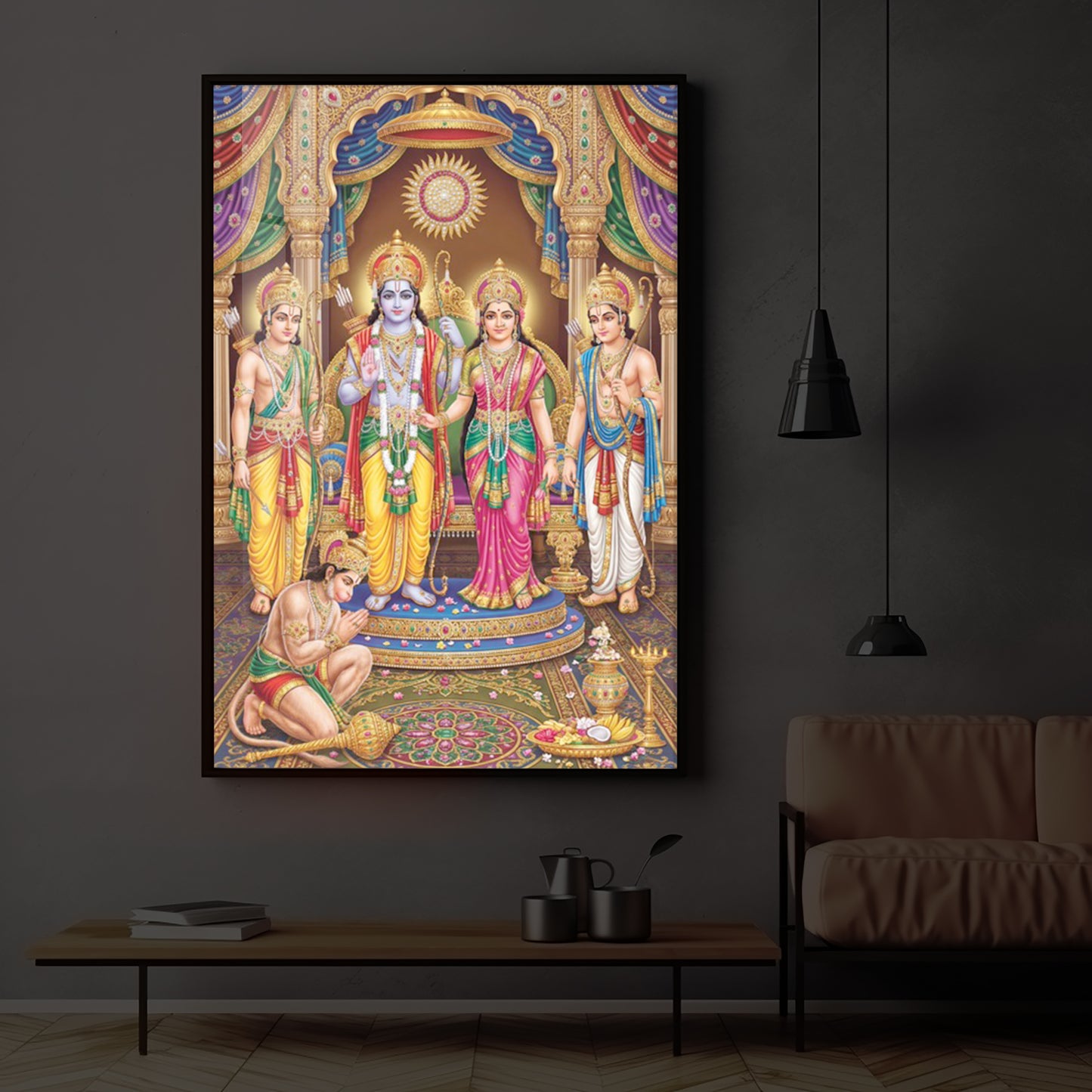 Ram Darbar Modern Luxury Backlight Vertical Wall Art