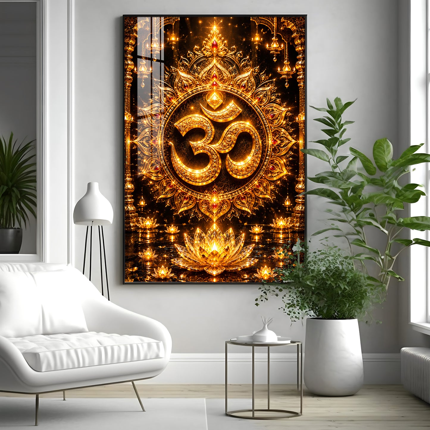 Om Symbol Premium Acrylic Vertical Wall Art
