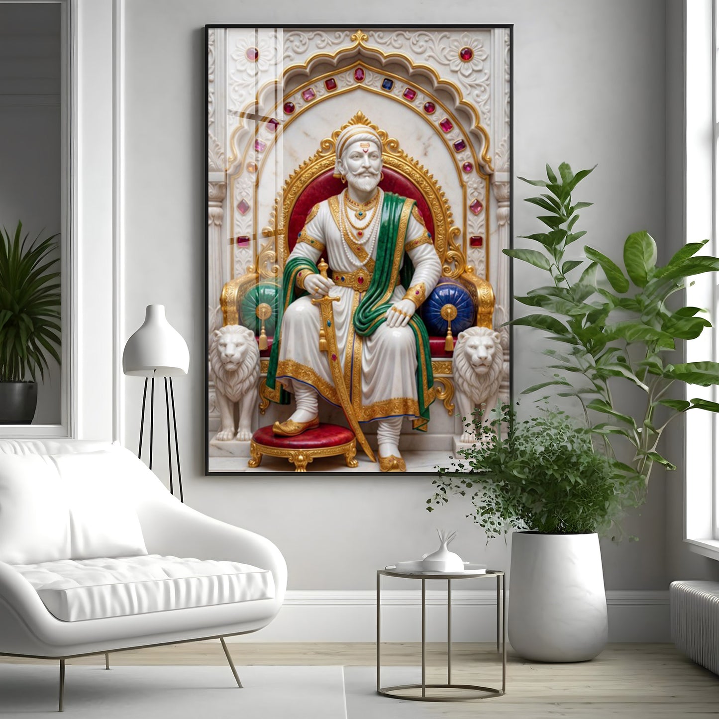 Chatrapati Shivaji Maharaj Premium Acrylic Vertical Wall Art