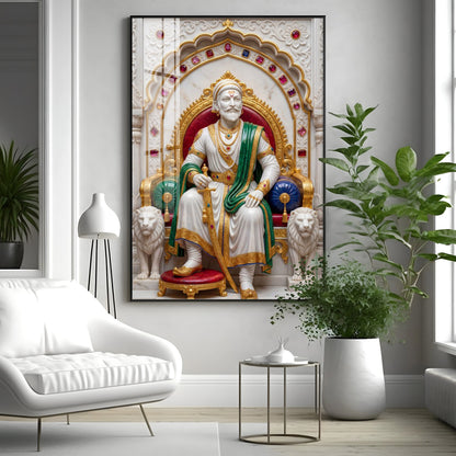 Chatrapati Shivaji Maharaj Premium Acrylic Vertical Wall Art