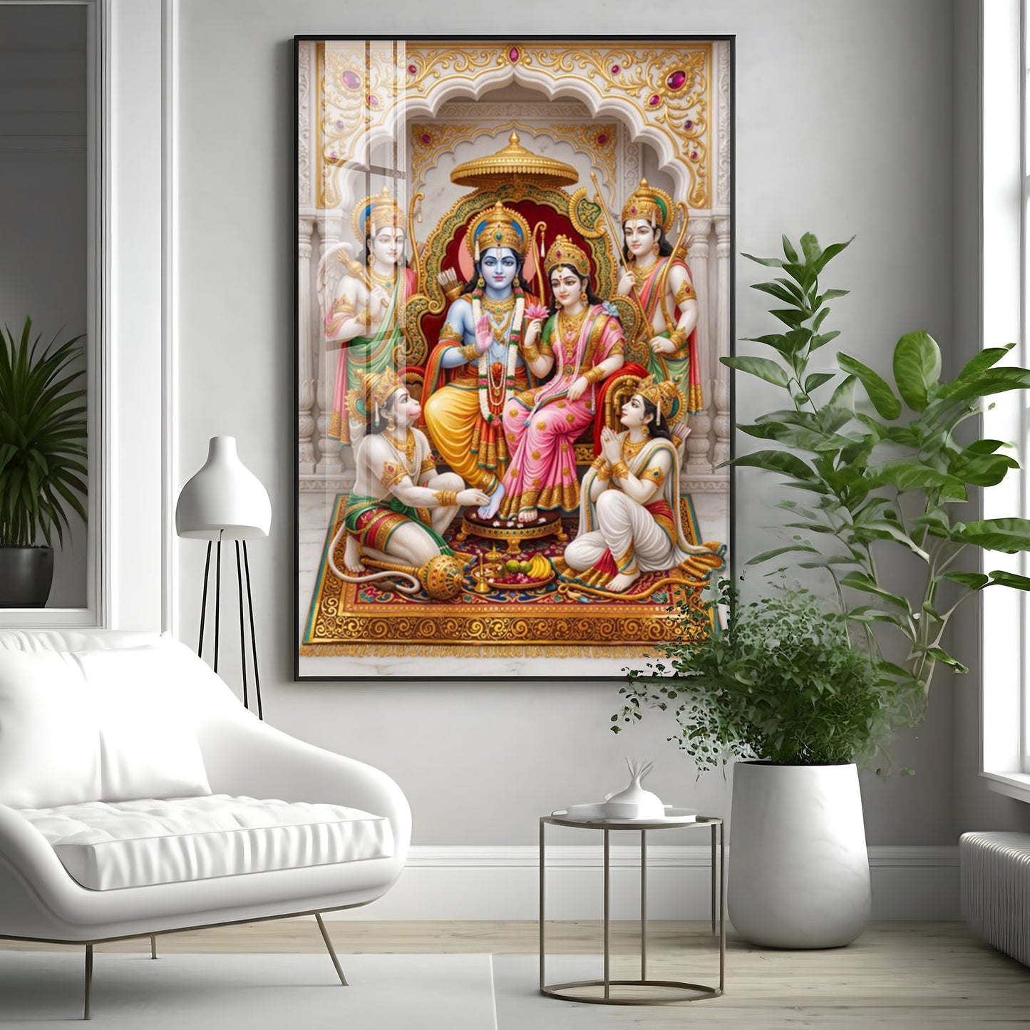 Jay Sita Rama Premium Acrylic Vertical Wall Art