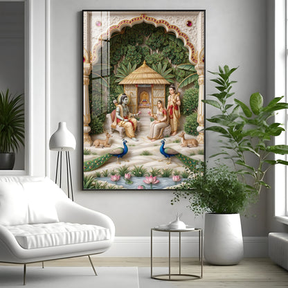 Lord Ram, Devi Sita & Lakshmana Premium Acrylic Vertical Wall Art