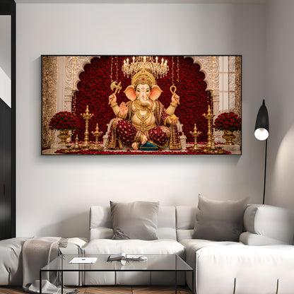Ganpati Bappa Premium Acrylic Horizontal Wall Art