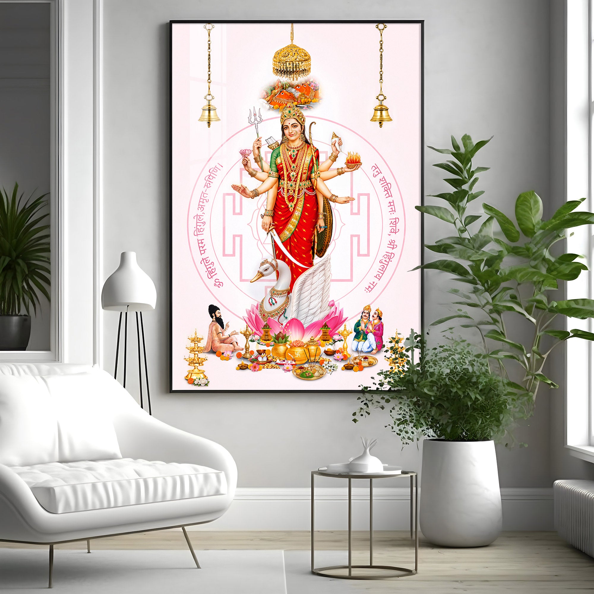 Shree Hinglaj Mataji Premium Acrylic Vertical Wall Art