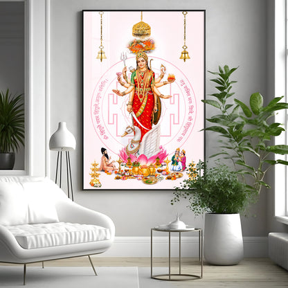 Shree Hinglaj Mataji Premium Acrylic Vertical Wall Art