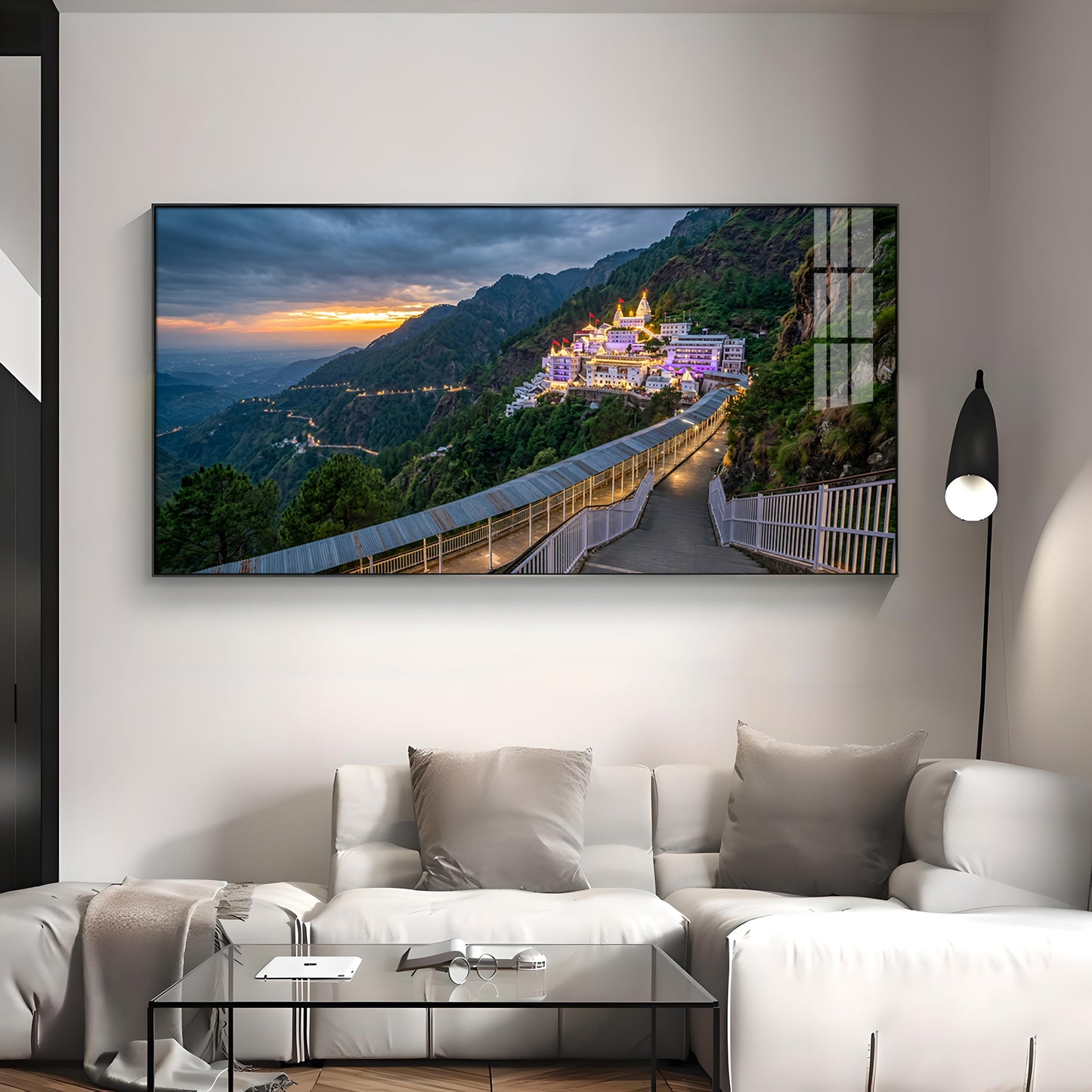 Shri Mata Vaishno Devi Shrine Premium Acrylic Horizontal Wall Art