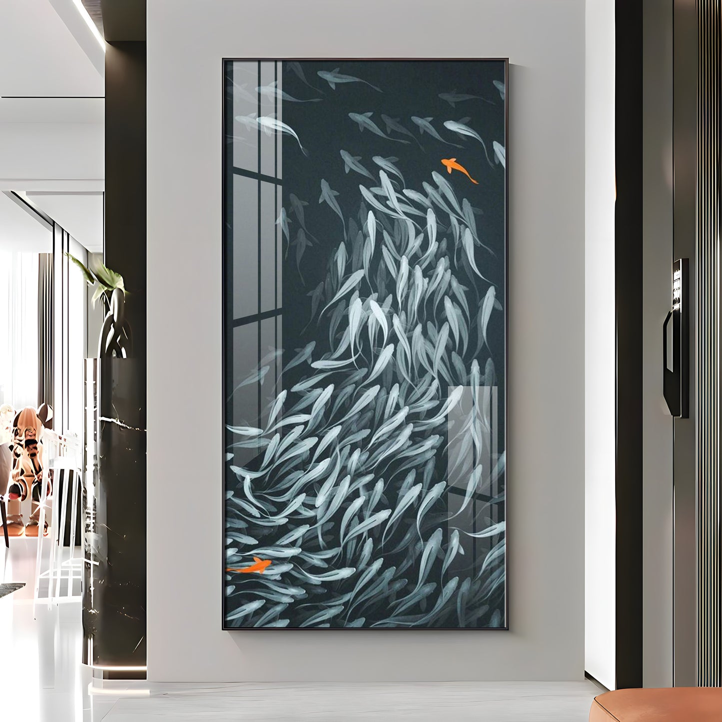 Fish Aquatic Harmony Premium Acrylic Vertical Wall Art