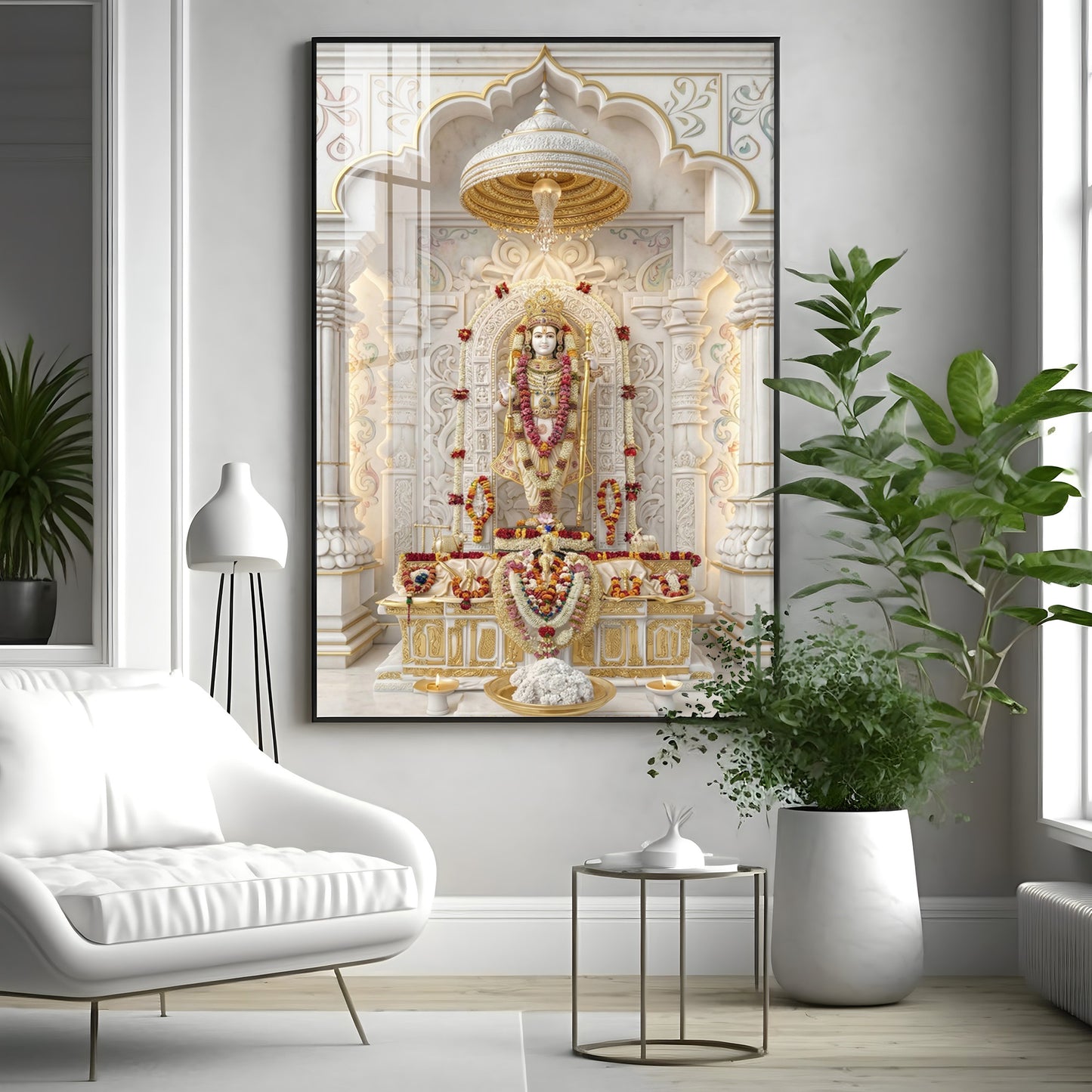 Hindu Deity Rama Premium Acrylic Vertical Wall Art