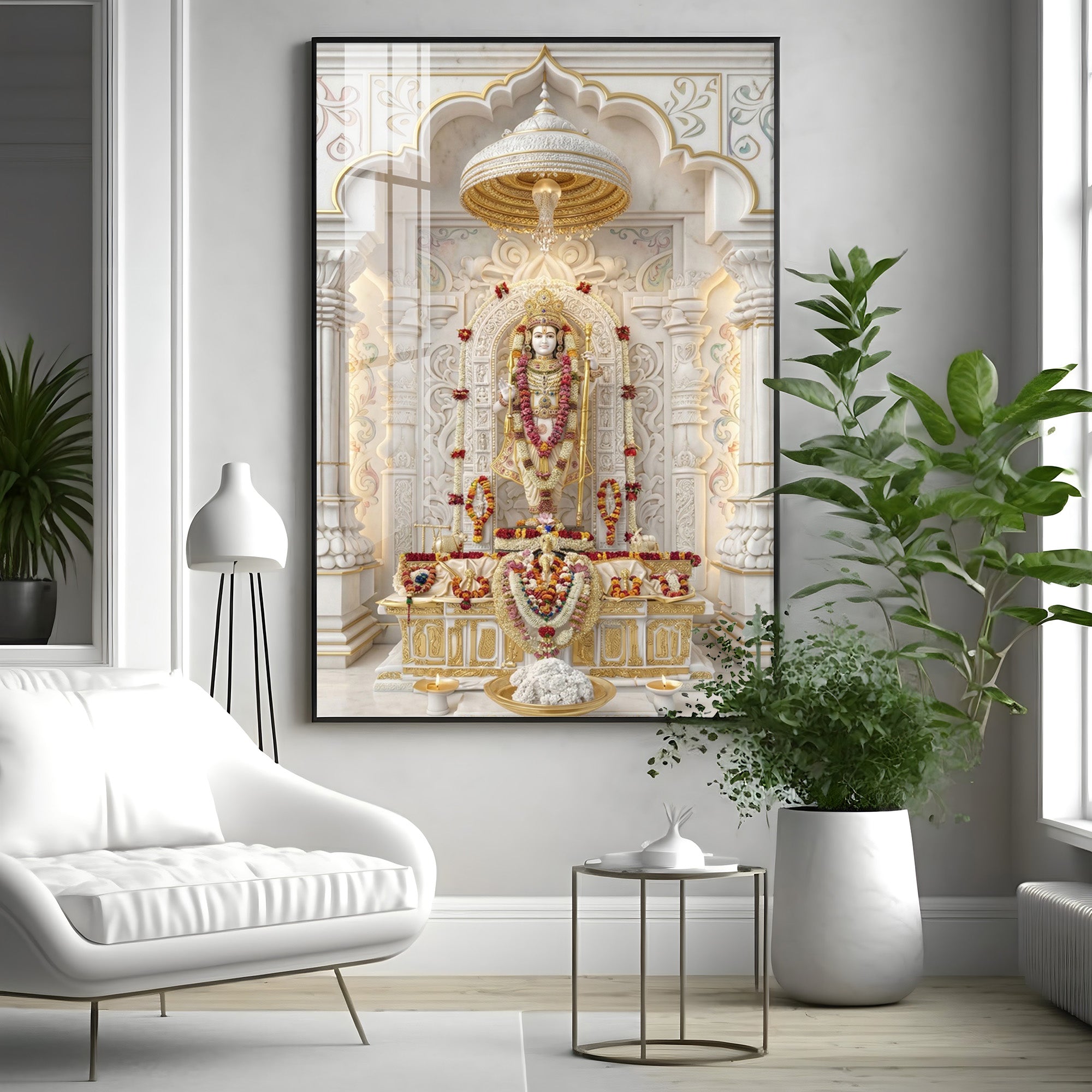 Hindu Deity Rama Premium Acrylic Vertical Wall Art