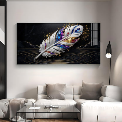 Feathered Gem Delight Premium Acrylic Horizontal Wall Art