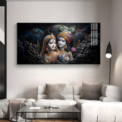 Radha Krishna Ji Premium Acrylic Horizontal Wall Art