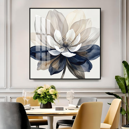 Whispering Petals Flower Premium Acrylic Square Wall Art