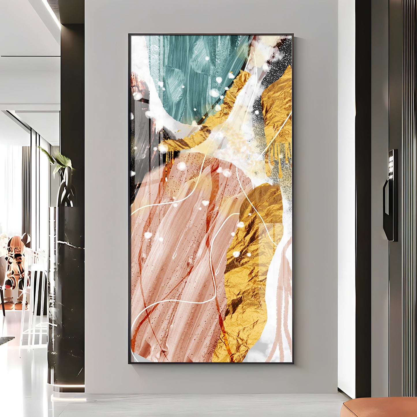 Abstract Aura Premium Acrylic Vertical Wall Art