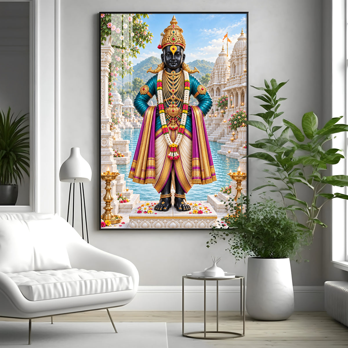 Lord Vitthal Premium Acrylic Vertical Wall Art