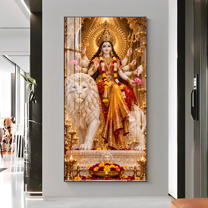 Maa Mahagauri Premium Acrylic Vertical Wall Art