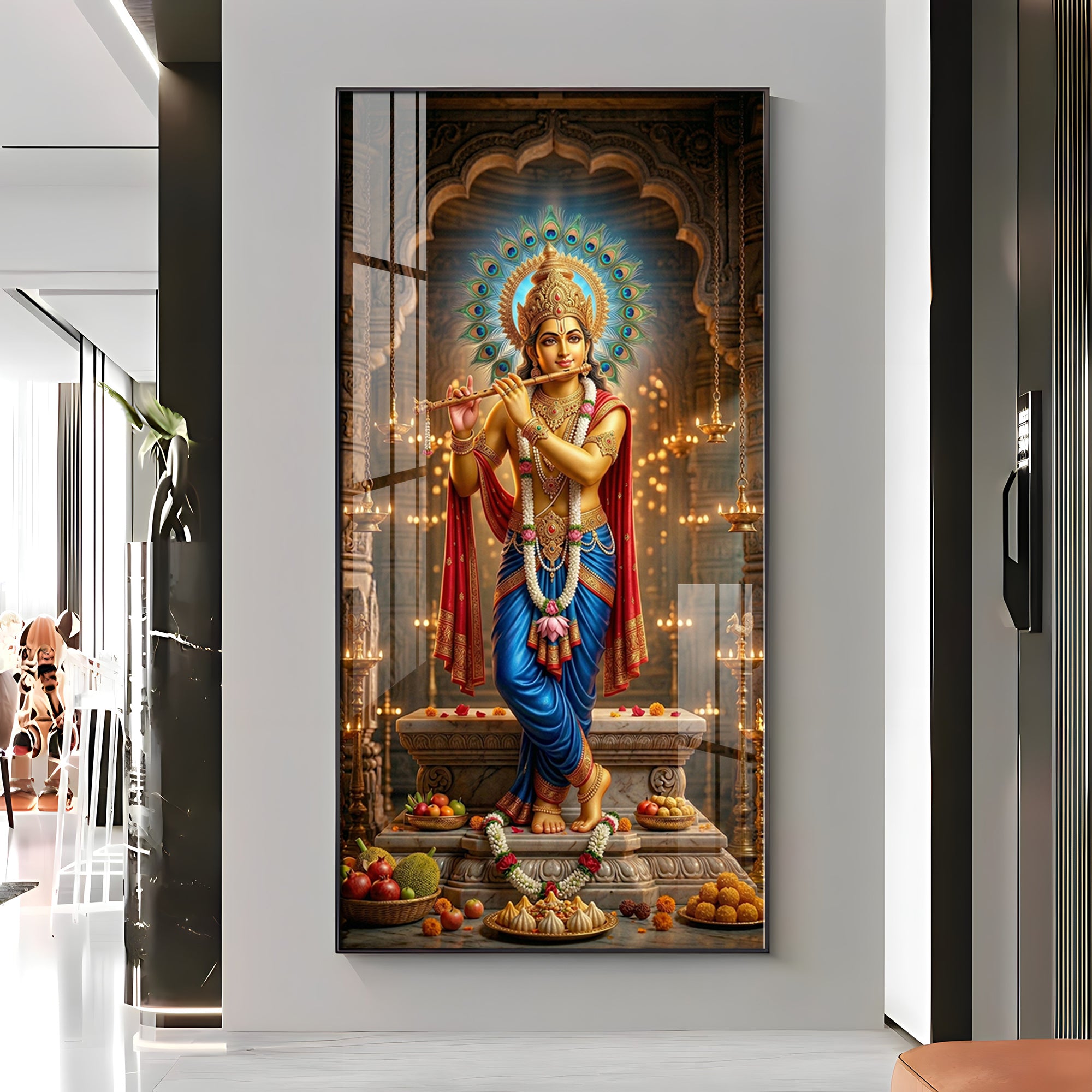 Shiv Putra Ganesh Ji Premium Acrylic Vertical Wall Art