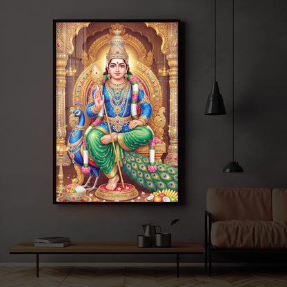 Muruganthunai Modern Luxury Backlight Vertical Wall Art