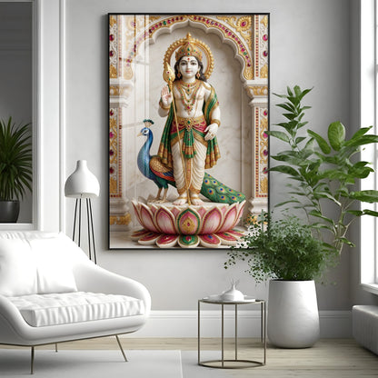 Divine Lord Murungan Premium Acrylic Vertical Wall Art
