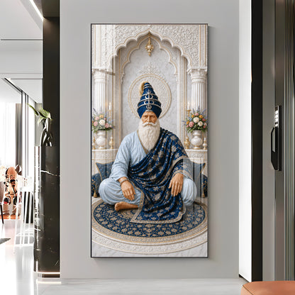 Divine Baba Deep Singh Premium Acrylic Vertical Wall Art