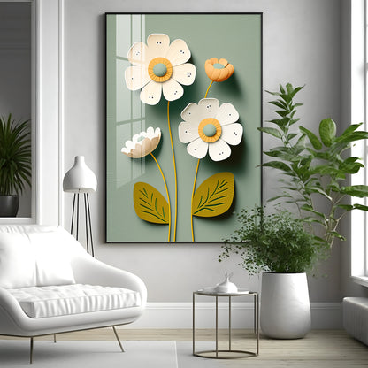 Bouquet Of Flowers Premium Acrylic Vertical Wall Art