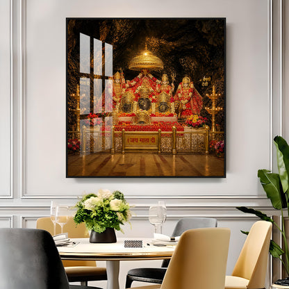 Goddess Vaishno Devi Premium Acrylic Square Wall Art