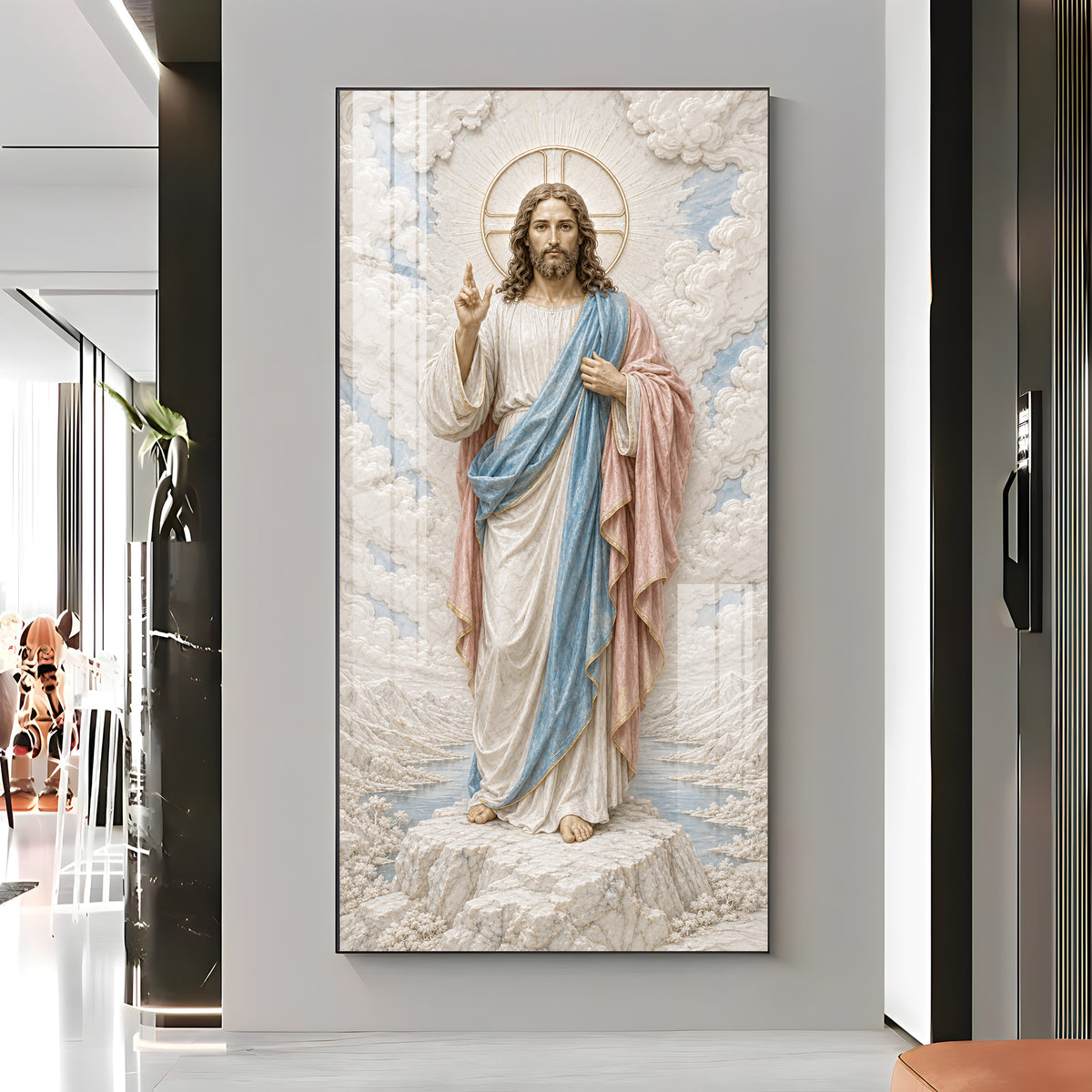 Jesus Christ Divine Premium Acrylic Vertical Wall Art